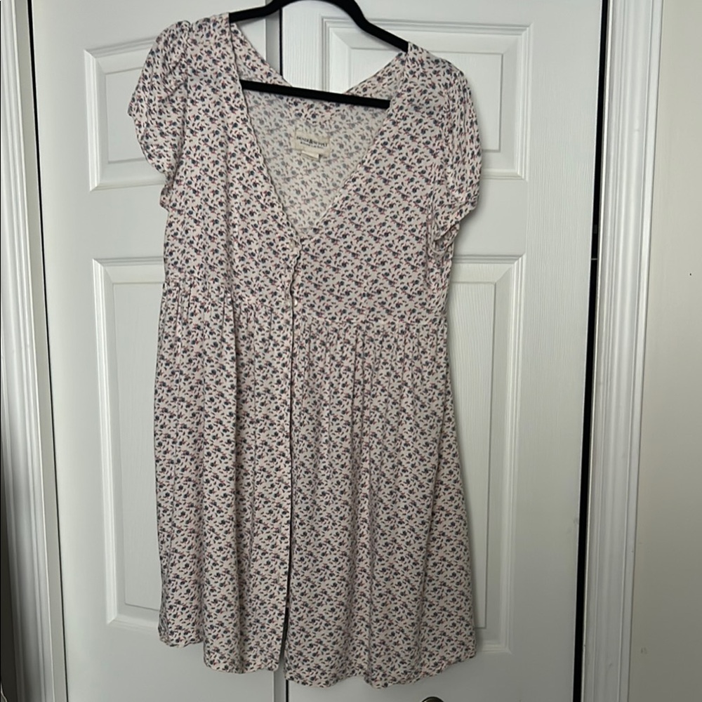 Denim & Supply Ralph Lauren Floral Mini Dress - Pink and White